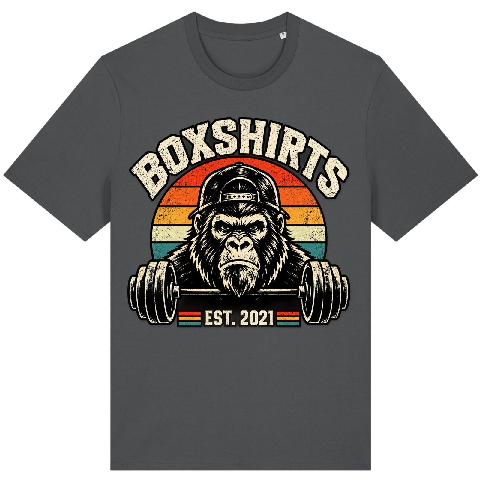 boxshirts Barbell Gorilla - Anthracite