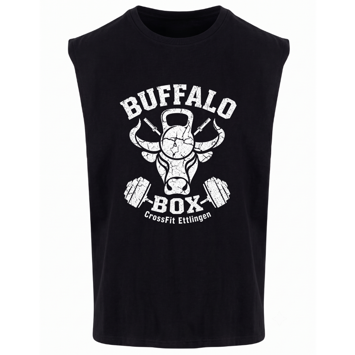 Buffalo Men's Oversized Athlete Shirt  Sleeveless Tee - schwarz