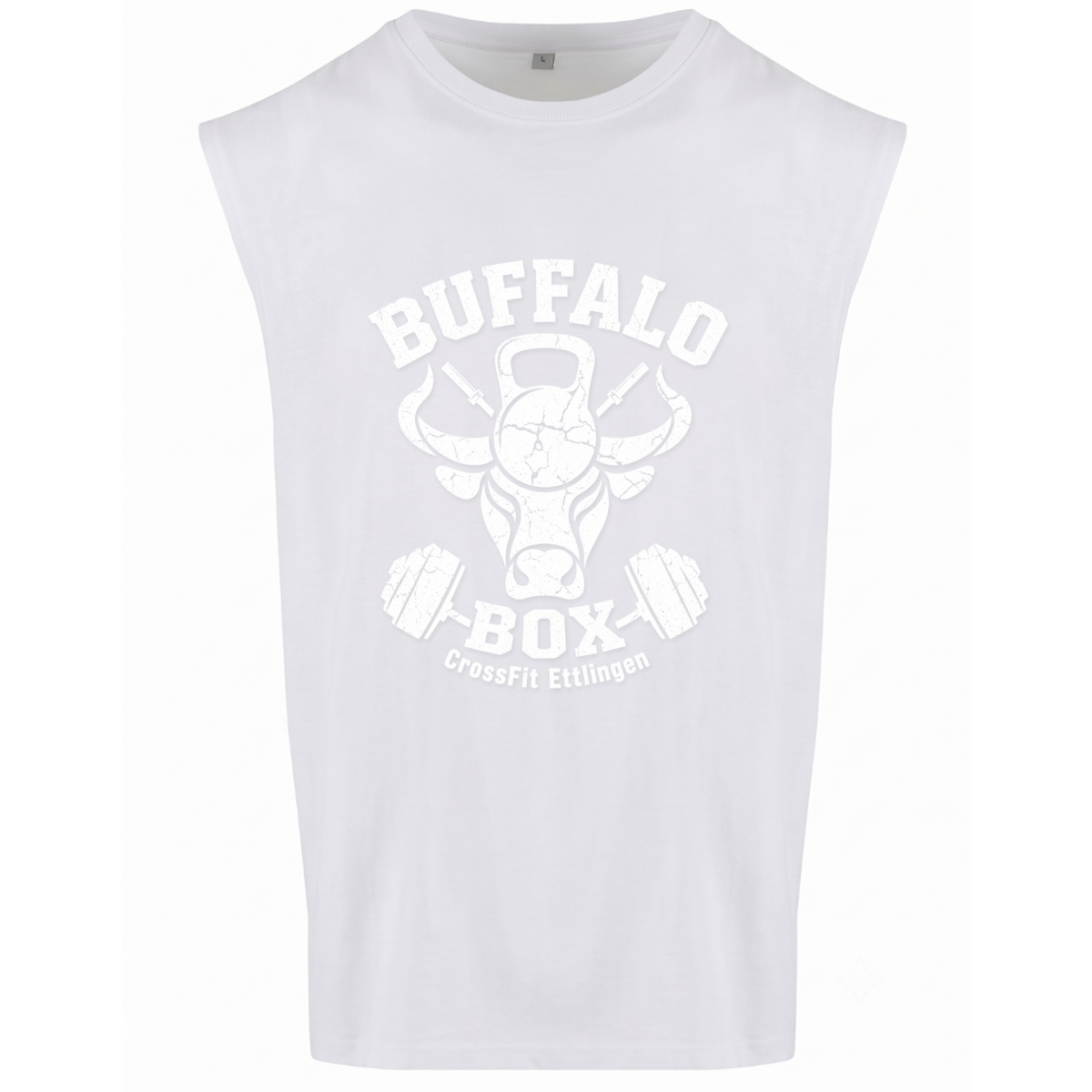 Buffalo Men's Oversized Athlete Shirt  Sleeveless Tee - weiß