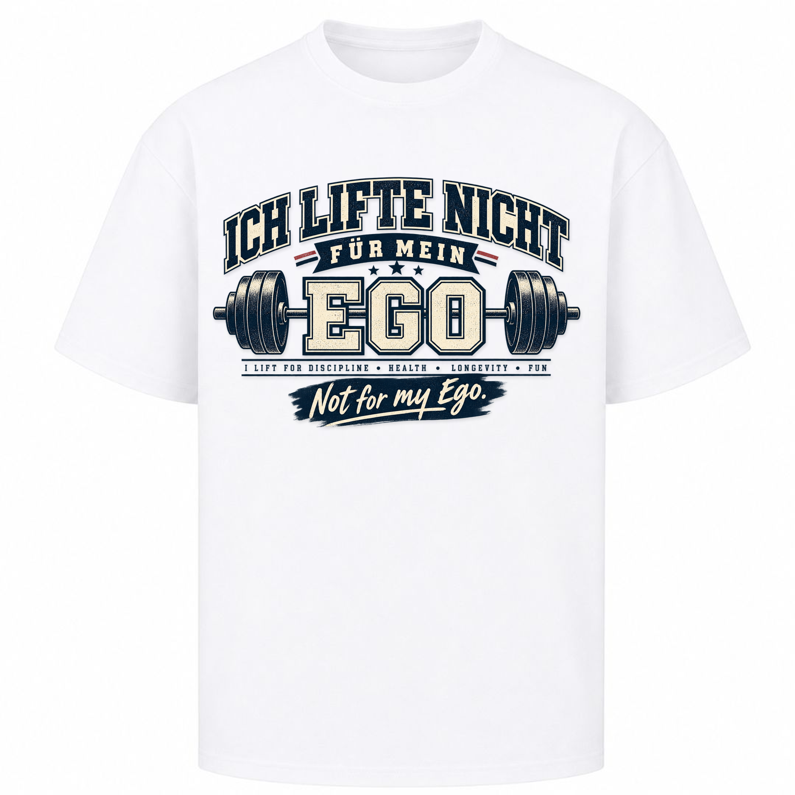 Lift not for Ego - Oversized Shirt - Weiß
